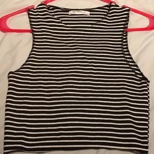 Stripped Small Cropped Zara Top
